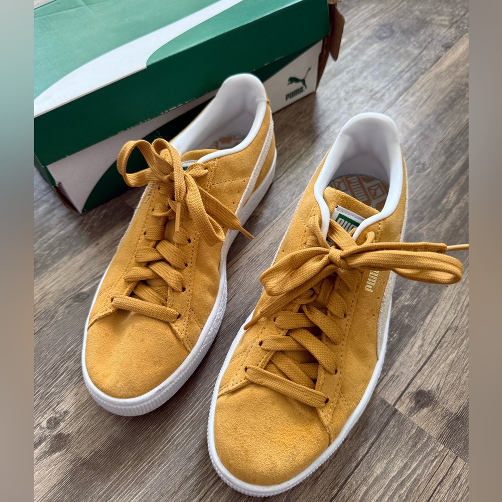 Puma Suede Classic Low Top Yellow Men’s Retro Shoes Sneakers